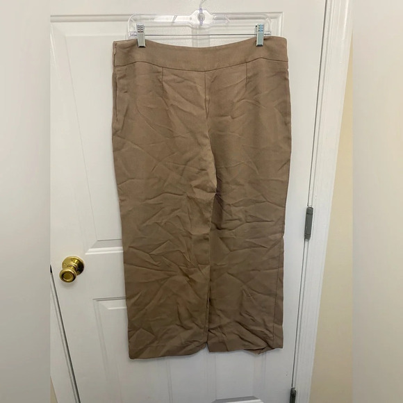 Women’s Vintage Armani Collezioni Italy Taupe Pants Size 12 Wide Leg GUC - Picture 3 of 12